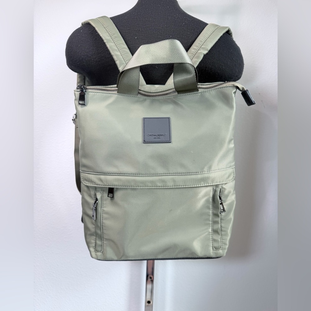 Cynthia Rowley Green Nylon Laptop Backpack